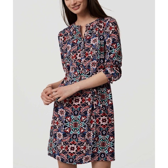 LOFT Dresses & Skirts - Loft Stained Glass Shirtdress